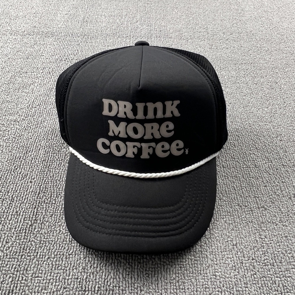 Dutch Bros Hat Adult One Size Black Mesh Drink More Coffee Casual Unisex